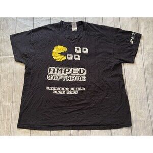 Amped Software Crunching Pixels Since 2008 Employee Promo T Shirt Size XL
